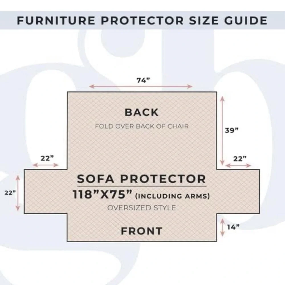 Great Bay Home Medallion Stitched Furniture Protector